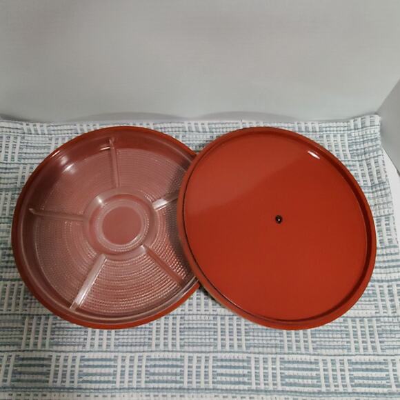 Vintage Japan Laquerware Lidded Dish Bowl Sectioned Tray Removeable 11.5 Asian - Picture 9 of 16